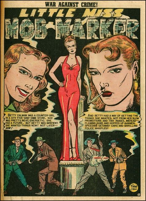 Little Miss Mob Marker War Against Crime N°5 1949 Art By Johnny Craig Vintage Comics