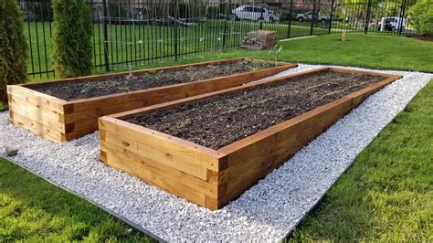 Beautiful Raised Bed Garden Pressure Treated Wood And Eco Natural Stain