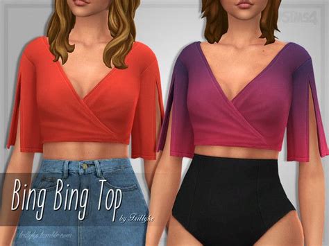 Trillyke Bing Bing Top Sims 4 Sims 4 Clothing Clothes For Women