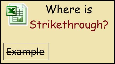 How To Strikethrough Text In Excel Youtube