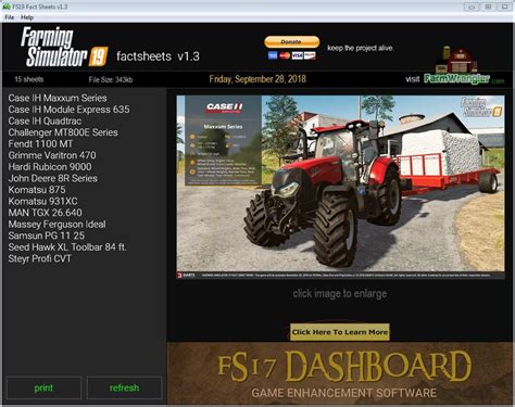 Farming Simulator 19 Factsheets Software V13 Farming Simulator 19 Mods