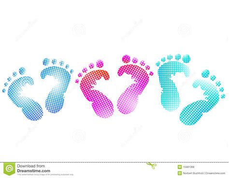 Baby Footprint Stock Vector Illustration Of Dotted