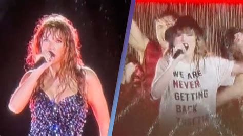 taylor swift performs in pouring rain after refusing to cancel show with four hour lightning
