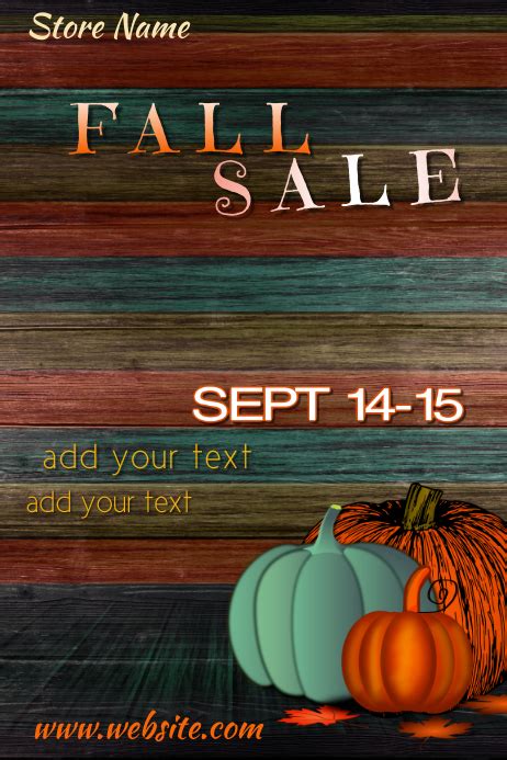 Fall Sale Poster Template Postermywall