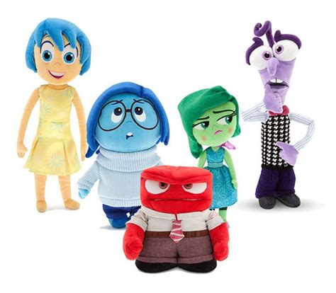 5pcs Pixar Movie Inside Out Plush Toy Cartoon Sadness Fear Joy Disgust