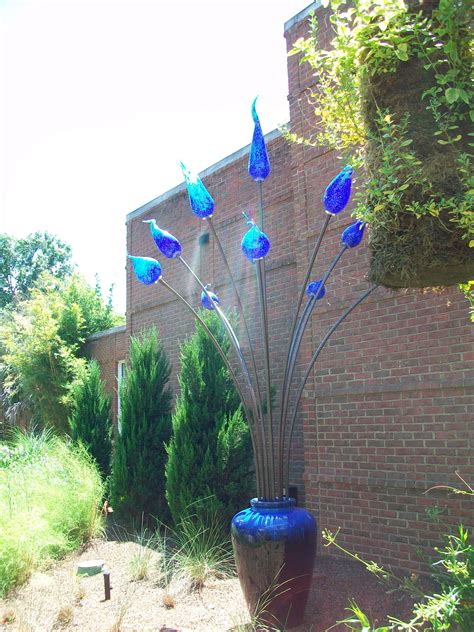 Blown Glass Tree Botanical Garden Columbia Sc Yard Art Watering Globe Glass Blowing