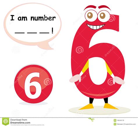 Quiz Game With Number Six Stock Vector Illustration Of