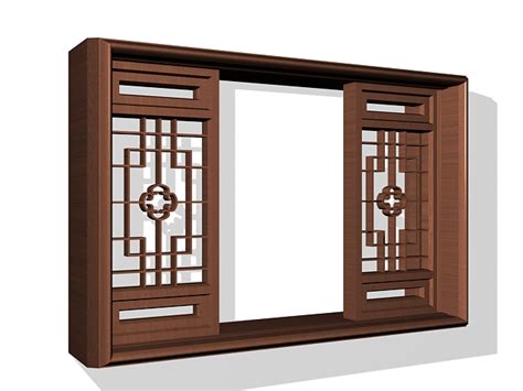 Traditional Chinese Style Window 3d Model 3ds Max Files Free Download