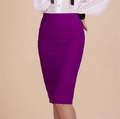 2017 Fashion Spring Summer Women High Waist Pencil Skirt Plus Size Midi Long Skirt Elegant Slim