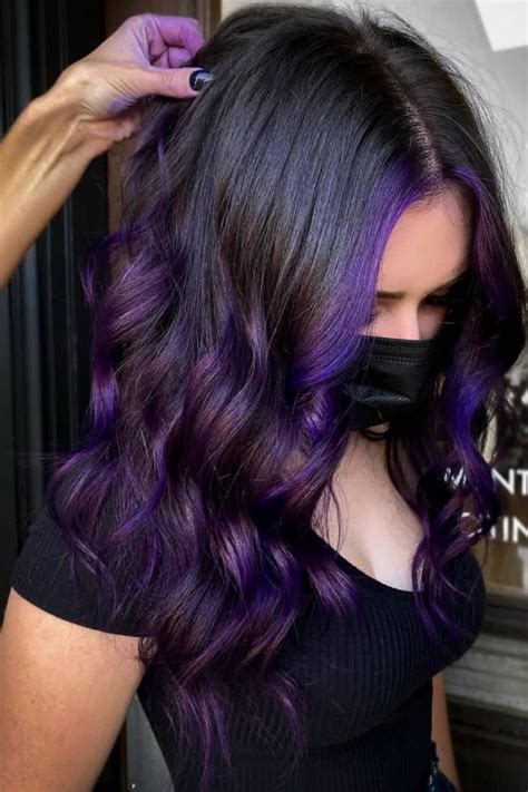 Best Purple Hair Color For Dark Hair To Copy Asap Page Of