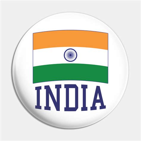 India Flag In Tricolor With Ashoka Chakra Desi Indian India Pin
