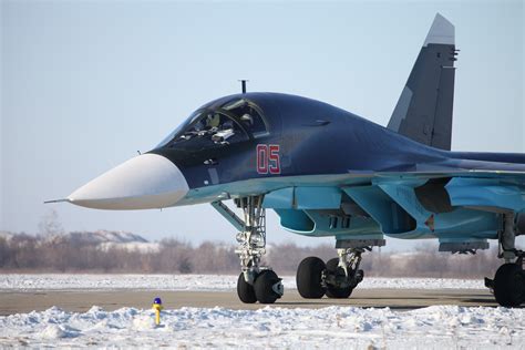 Sukhoinapo Su 34 Fullback Production Aircraft At Lipetsk