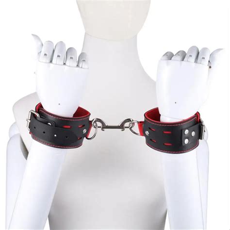 Sexy Adjustable Pu Leather Plush Handcuff Ankle Cuff Restraints Bondage Lstry Restraints Bondage