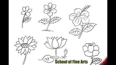 Flower Drawing Quick And Easy Drawing Lesson Flower Drawing Easy