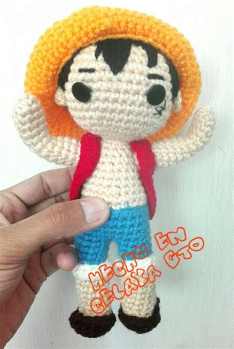 Monkey D Luffy One Piece Tejido Amigurumi Crochet Peluche 40000 En