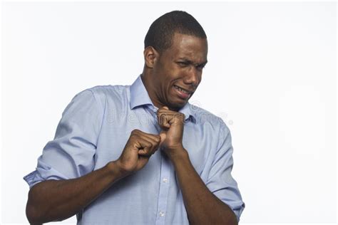 Young African American Reacts In Disgust Horizontal Stock Image