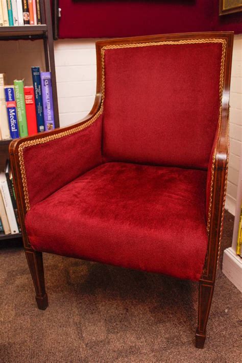 A george iii mahogany armchair, category: Antique Inlaid Mahogany Armchair - Hemswell Antique Centres
