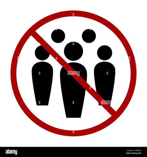 Social Distancing Avoid Crowds Keep Your Distance Icon Vector Image