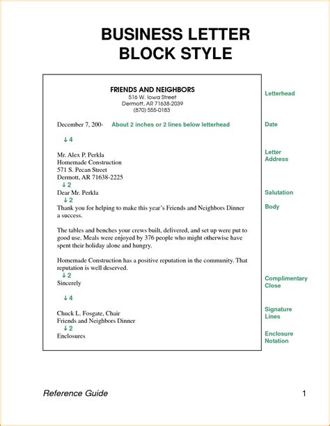 Modified Block Letter Template Word Sample Design Layout Templates