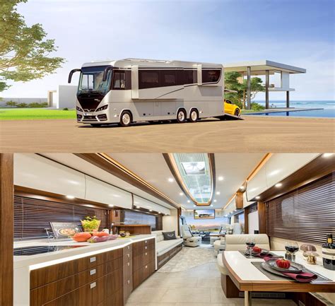 This Amazing 18 Million Ultra Luxury Rv Has Its Own Garage In The Back