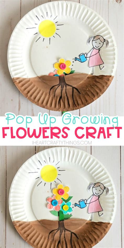 There are a million and one ways you can make wonderful crafts. Paper Plate Growing Flower Craft | Spring crafts for kids ...