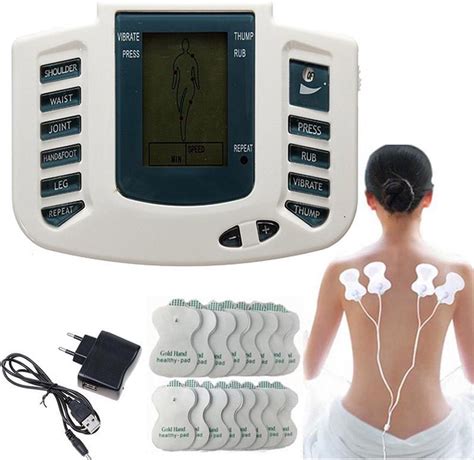 tens massage apparaat met 16 pads ems training elektrische spier stimulator bol