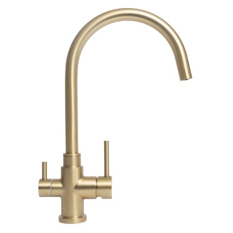 Fleta Brushed Brass Gold 3 Way Filter Water Tap Buildmat