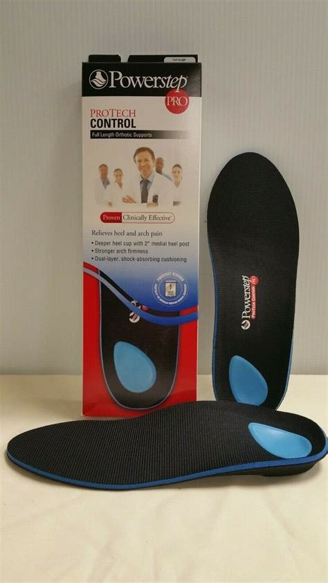 open box powerstep protech control full length insoles orthotics