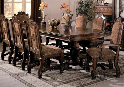 Crown Mark Neo Renaissance Traditional Cherry Finish Formal Dining Room