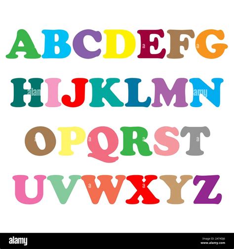 Colorful Alphabet Letters Illustration Stock Photo Alamy