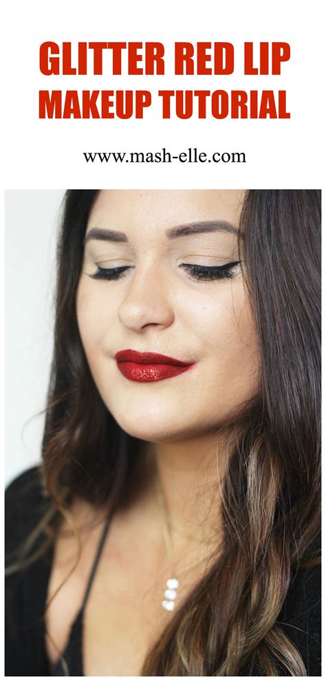 Recreate Taylor Swifts Kissable Red Glitter Lip Mash Elle Glitter