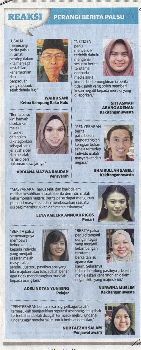 Cerita ini berlegar dalam kalangan masyarakat, khususnya pelajar dalam tahun 2000 ke atas. REAKSI - PERANGI BERITA PALSU