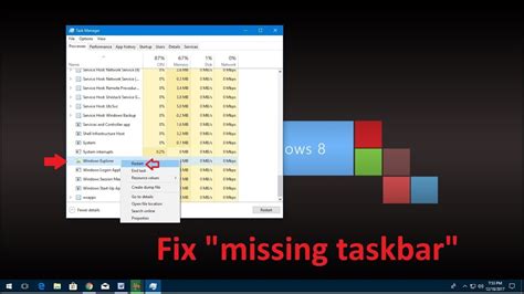 Solved Taskbar Missing In Windows 10 Youtube