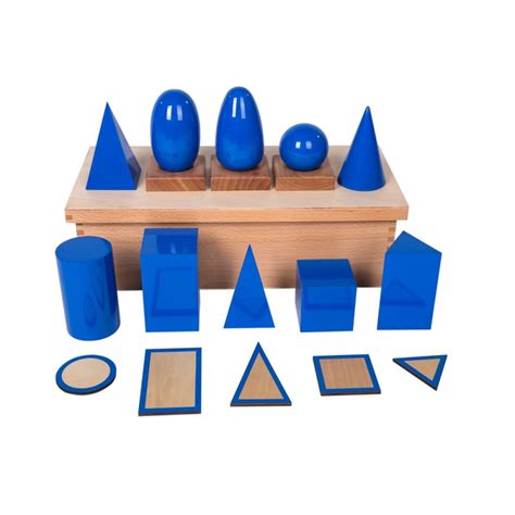 Geometric Solids With Box And Bases Eando Montessori