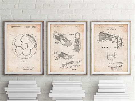 Soccer Art Patent Posters Group of 3 Soccer Cleat Soccer | Etsy | Soccer wall art, Soccer art ...