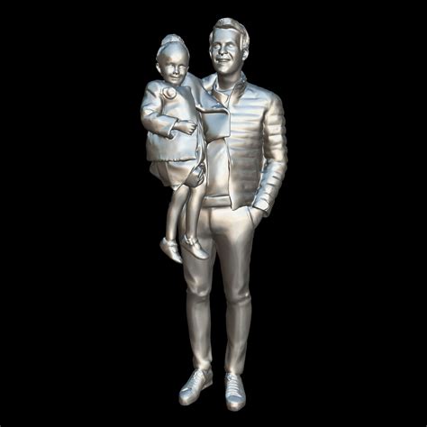 no345 father and daughter 3d model cgtrader