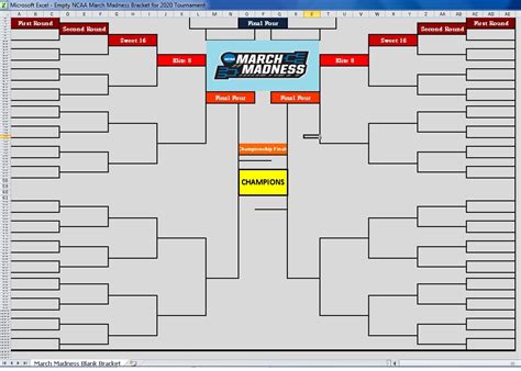 Excel Templates Customizable March Madness Bracket