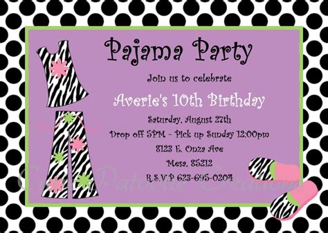 Pajama Party Invitation Templates Free