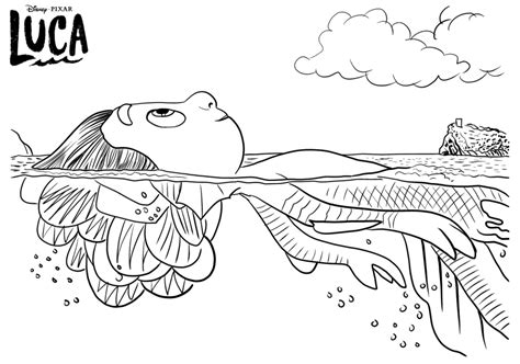 Free Luca Coloring Pages Printable