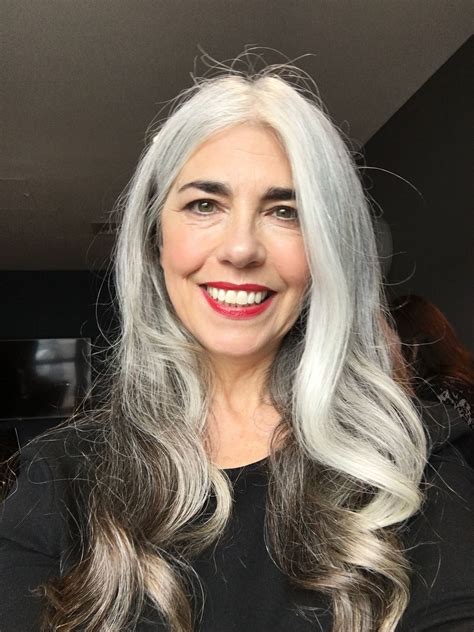 Pin By Shuli Tomer On Going Grey Silver Sista Long Gray Hair Hair Inspiration Long Long