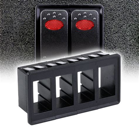 4 Slot Rocker Switch Panel Industry Standard Fit Heavy Duty