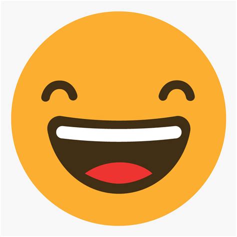 Happy Reaction Emoji Icon Vector Graphic Emoticon Happy Emoji Vector