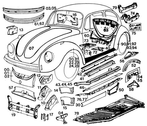 Volkswagen Beetle Body Parts Diagram