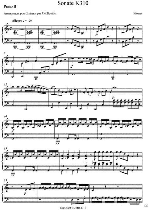 Piano Sonata No8 In A Minor K310300d Mozart Wolfgang Amadeus