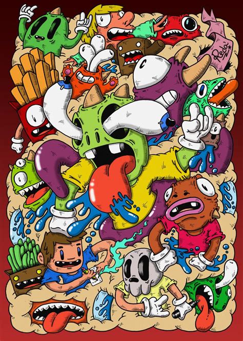 Image Result For Doodle Monster Colored Graffiti Doodles Graffiti Cartoons Graffiti Characters
