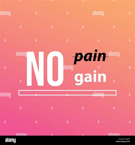 No Pain No Gain Successful Quote With Modern Background Vector