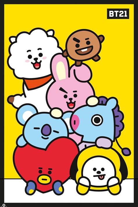 Poster Bt21 Pileup Wall Art Ts And Merchandise Europosters