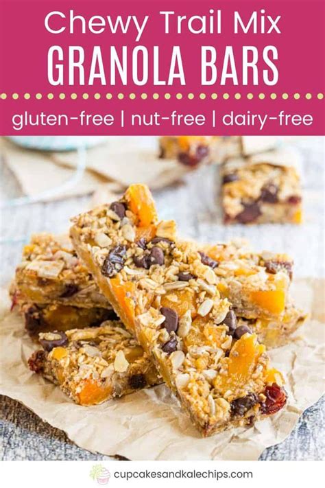 Trail Mix Granola Bars This Sweet And Chewy Nut Free Snack Bar Recipe