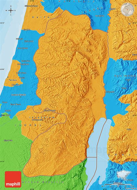 Political Map Of West Bank