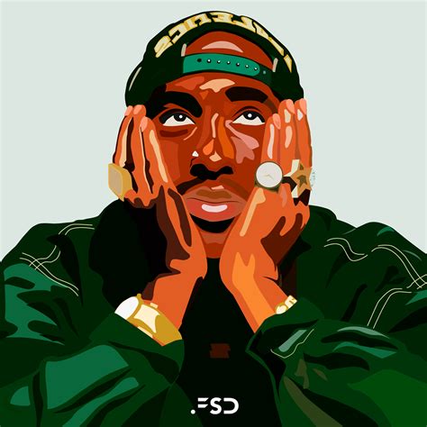 Tupac Shakur Ilustración Vectorizada On Behance